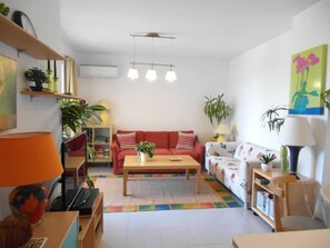 Télévision, lecteur de DVD, livres