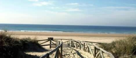 Una playa cerca, toallas de playa