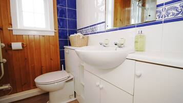 Hair dryer, towels, toilet paper
