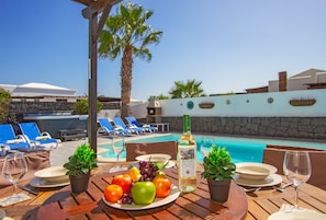 A heated pool