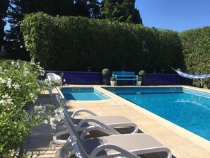 Outdoor pool - House for rent in Provence for 4 people with large swimming pool. (Caromb)