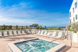 Relax by the ocean with a refreshing dip in the pool or unwind in the hot tub.