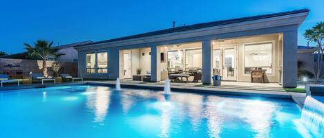 Outdoor pool, a heated pool
