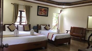 Junior Triple Room, 1 Bedroom, Balcony, City View | Down comforters, memory foam beds, minibar, in-room safe