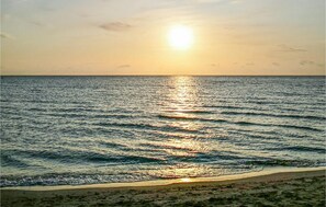 On the beach, fishing