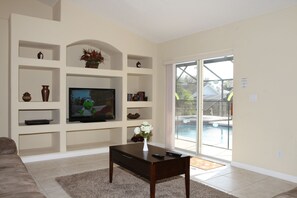 Smart TV, DVD player, table football