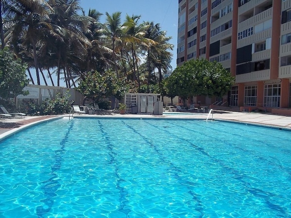 A heated pool