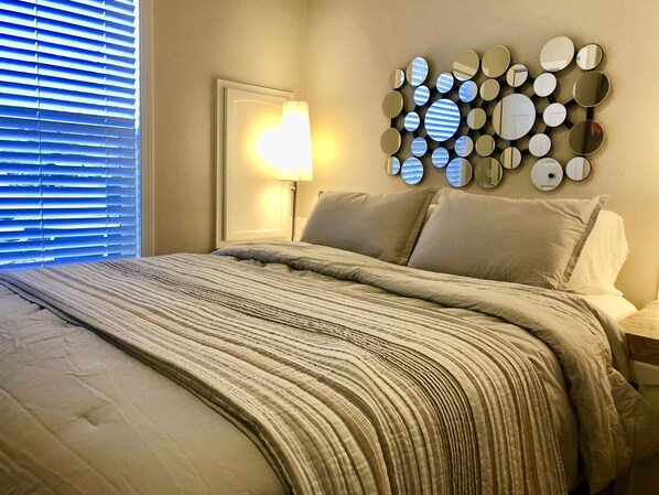 2 bedrooms, iron/ironing board, travel cot, WiFi