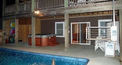 Nags Head kaunis huvila / koti w / oma uima-allas, poreallas, takka, merinäköala