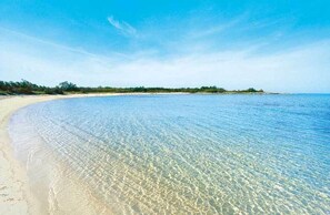 A beach with clear shallow waters and a sandy shore. - Vacation House Ayroldi (Lecce)