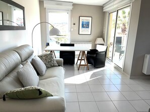 Smart TV, DVD player, books