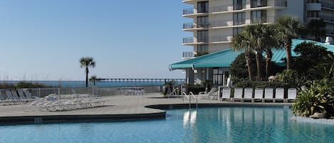 A heated pool