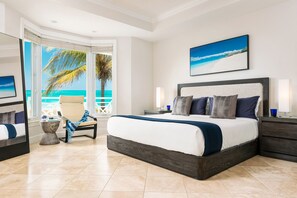 2 bedrooms, in-room safe, iron/ironing board, travel cot - Luxury beachfront 2 bedroom condo at The Grandview directly on Grace Bay beach. (Providenciales)