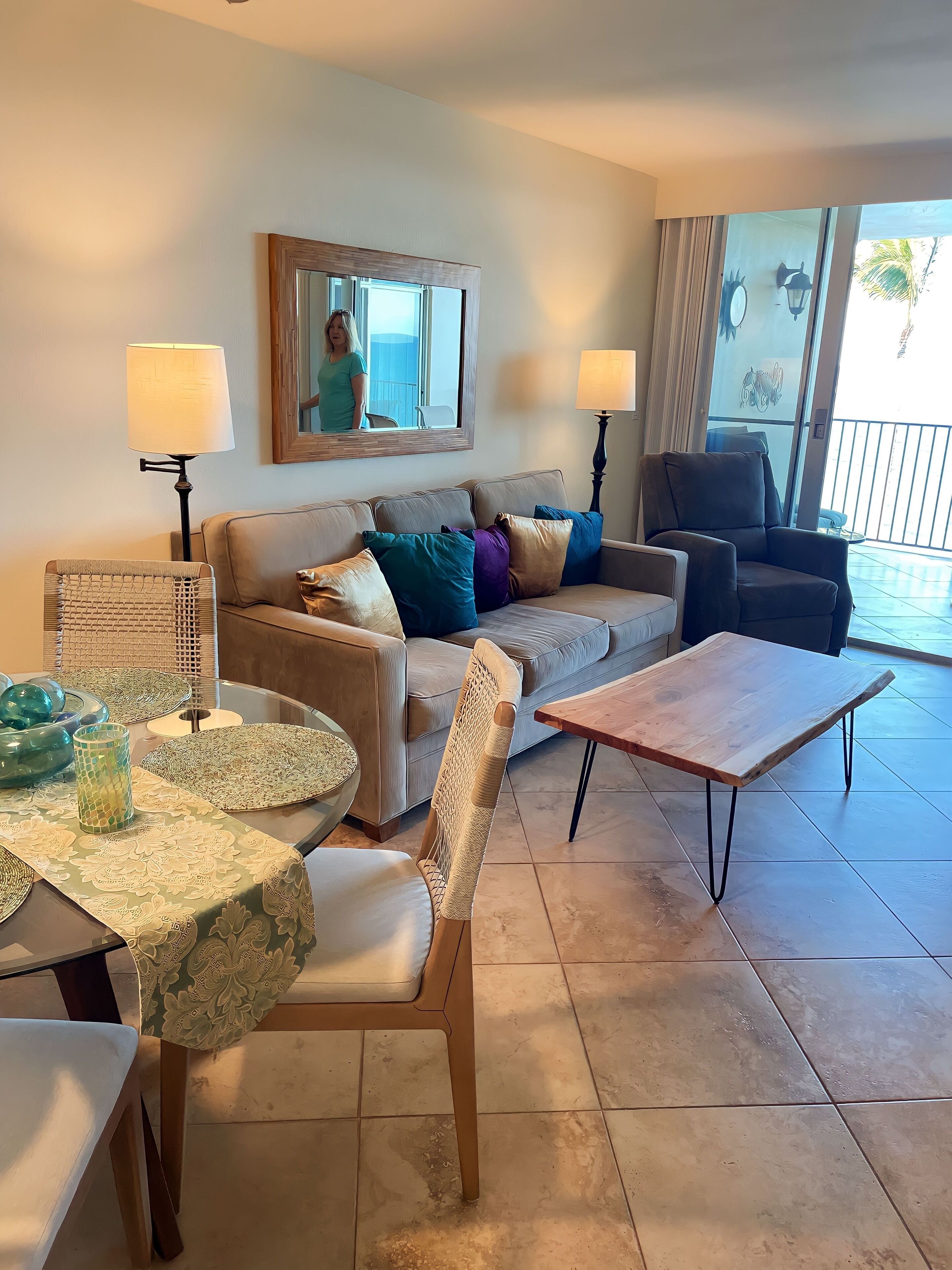 Smart TV, DVD player, books, music library