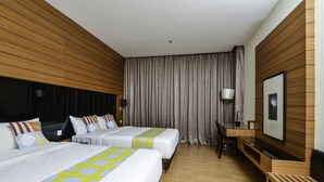 Classic Apartment, 2 Double Beds, Non Smoking, City View | 2 bedrooms, bed sheets - OYO Home 524 Elegant  2 BR Dua Sentral (Kuala Lumpur)