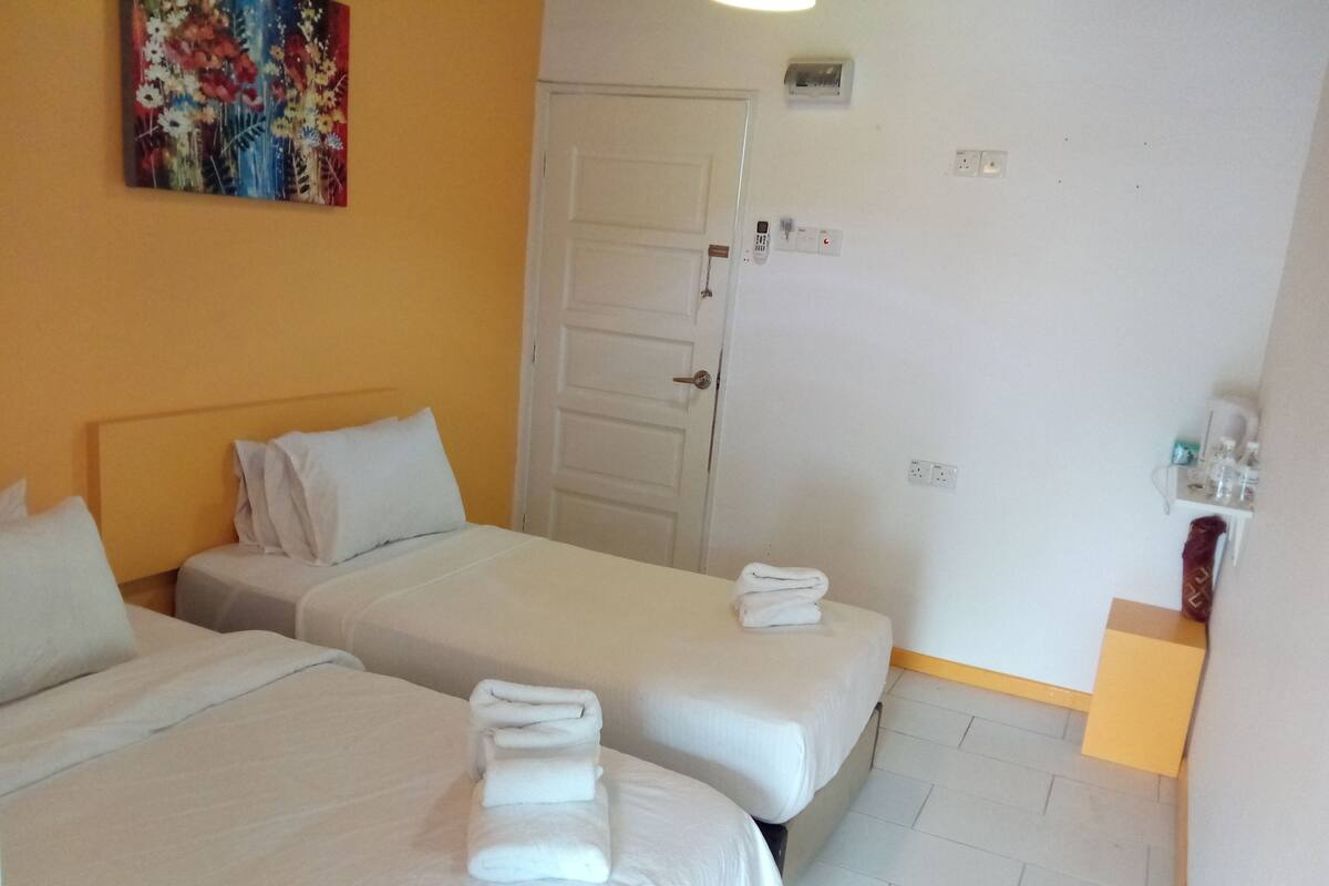 Standard Double Room, Multiple Beds, Non Smoking | Iron/ironing board, free WiFi, bed sheets