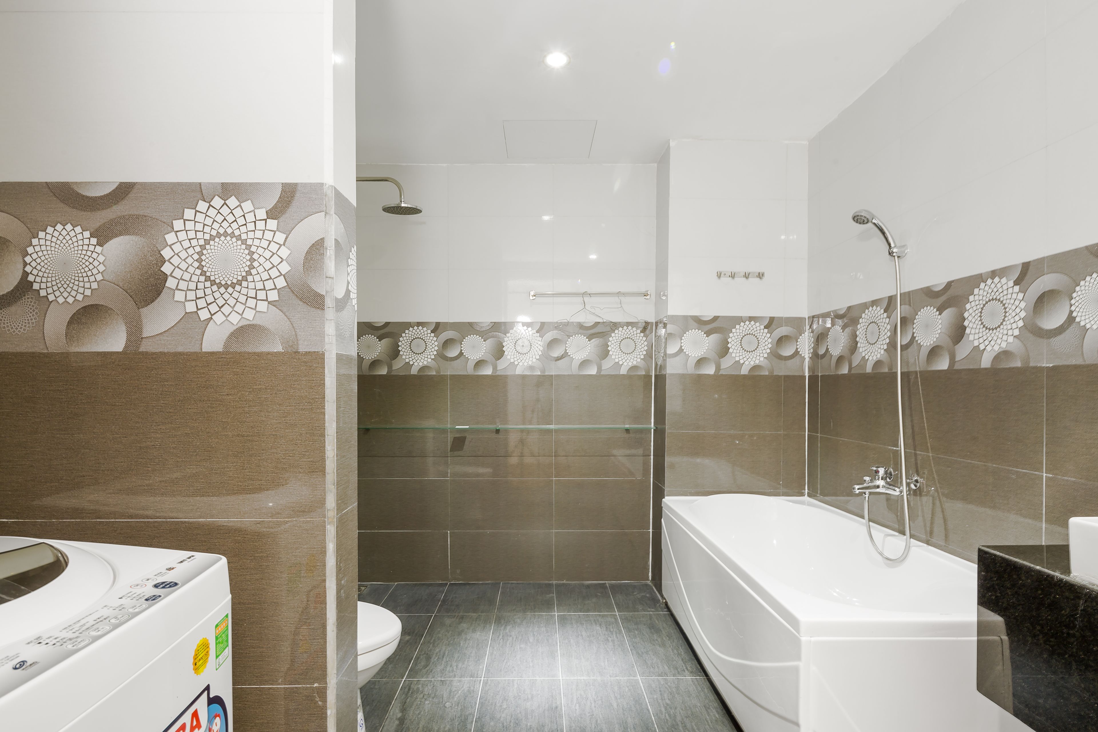 free toiletries, hair dryer, slippers, towels