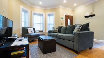 TV, DVD player, stereo