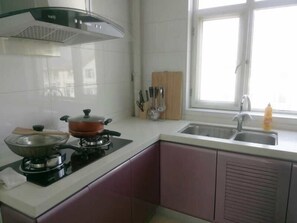 Apartment | Eigene Küche | Kühlschrank, Mikrowelle, Herdplatte, Wasserkocher