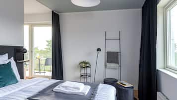 Desk, blackout curtains, iron/ironing board, free WiFi