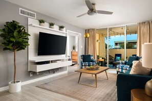Smart TV, ping pong, books