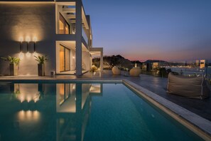 Front of property – evening/night
