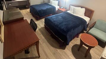 Double Room, 2 Double Beds, Non Smoking | Desk, blackout drapes, iron/ironing board, free WiFi