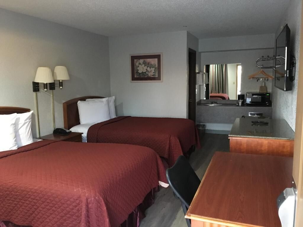 desk, blackout curtains, iron/ironing board, free wifi