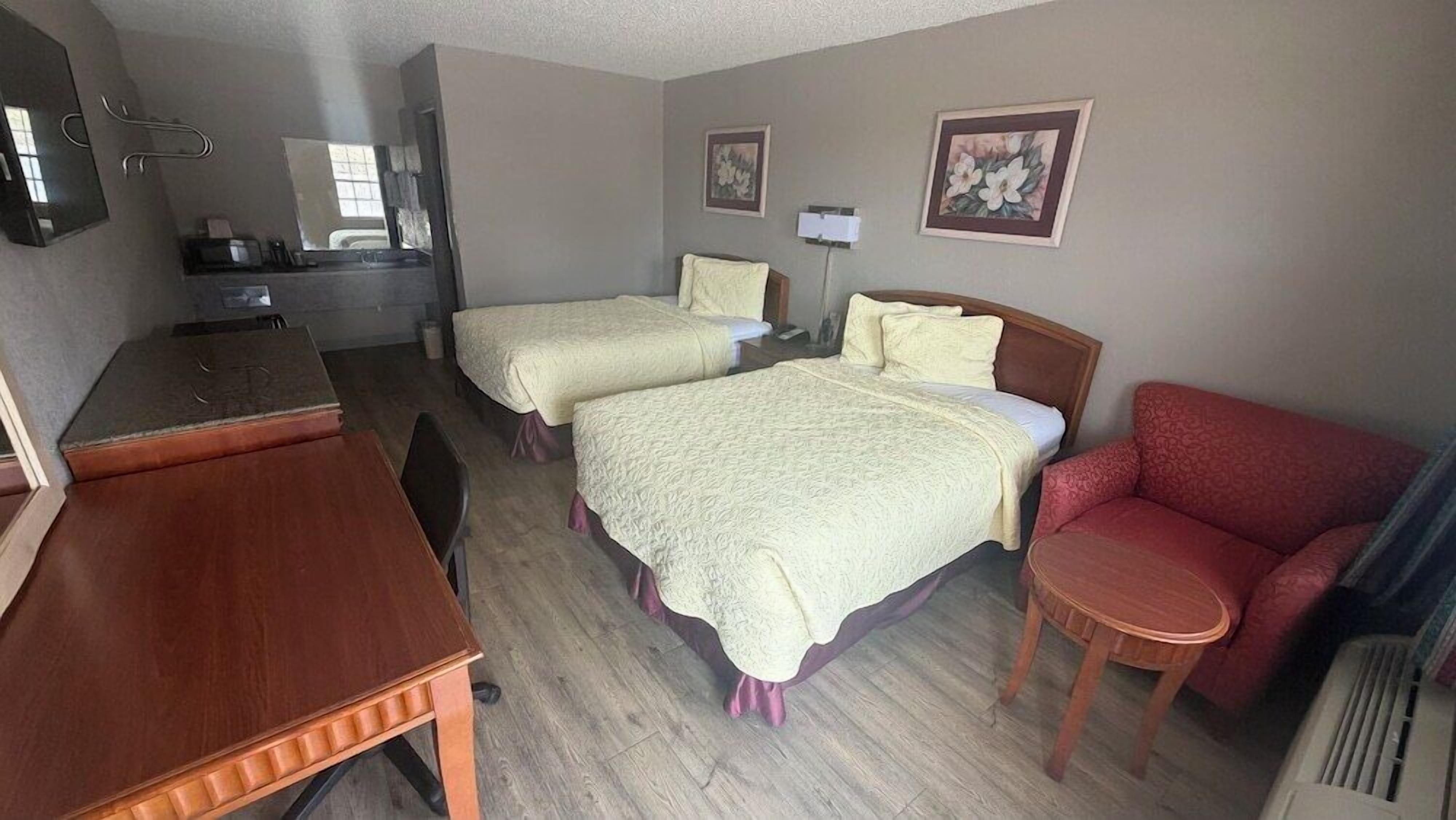 Desk, blackout curtains, iron/ironing board, free WiFi