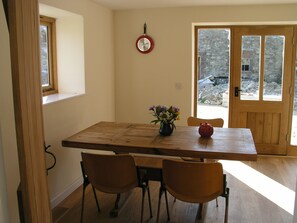 Dining -   Barn conversion, quiet location and  heated swimming  pool ( from mid May)  (Dorchester)