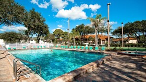 Outdoor pool, a heated pool