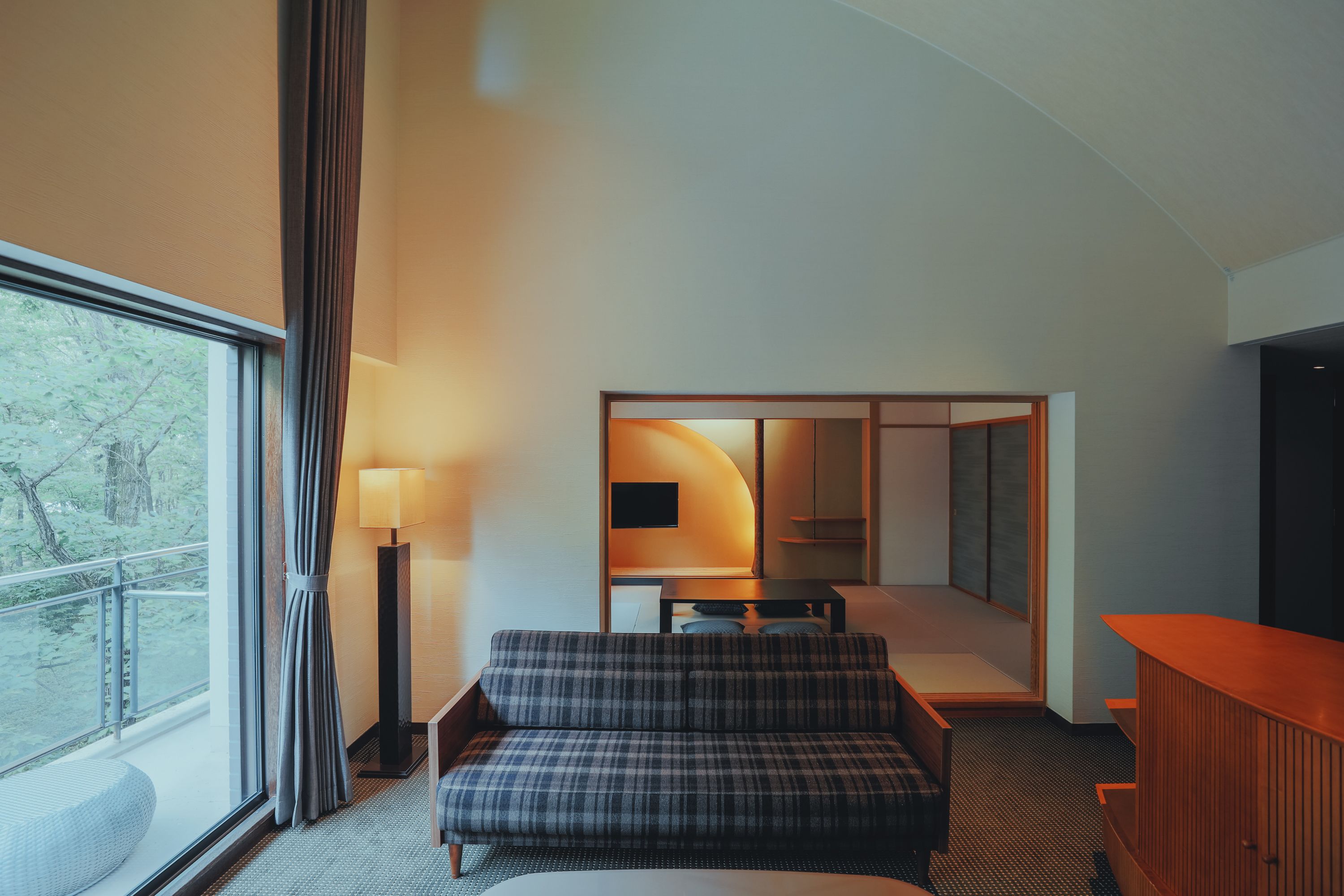 wide japanese western style room | in-room safe, free wifi, bed sheets