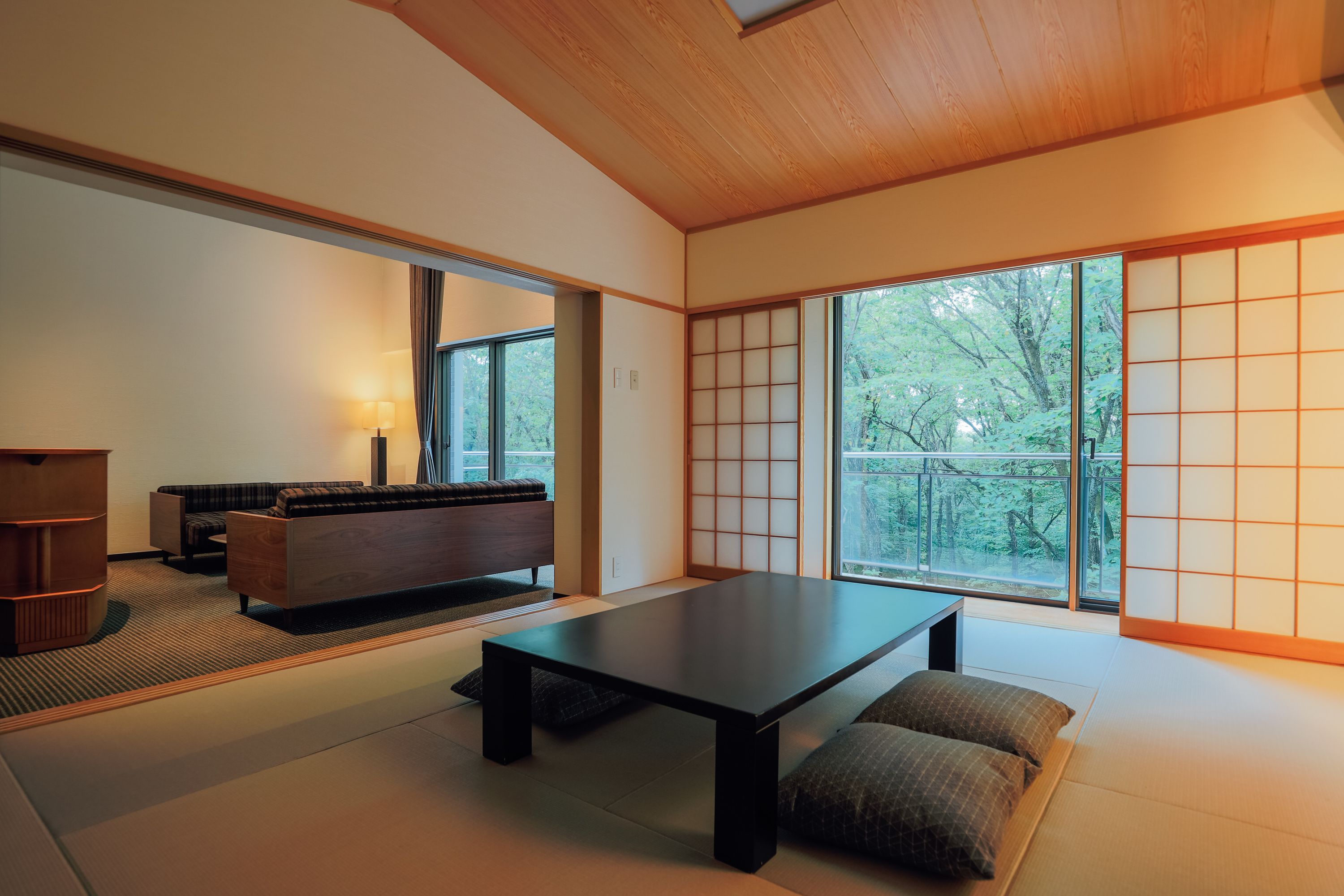 wide japanese western style room | in-room safe, free wifi, bed sheets