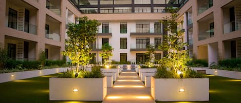 Front of property – evening/night