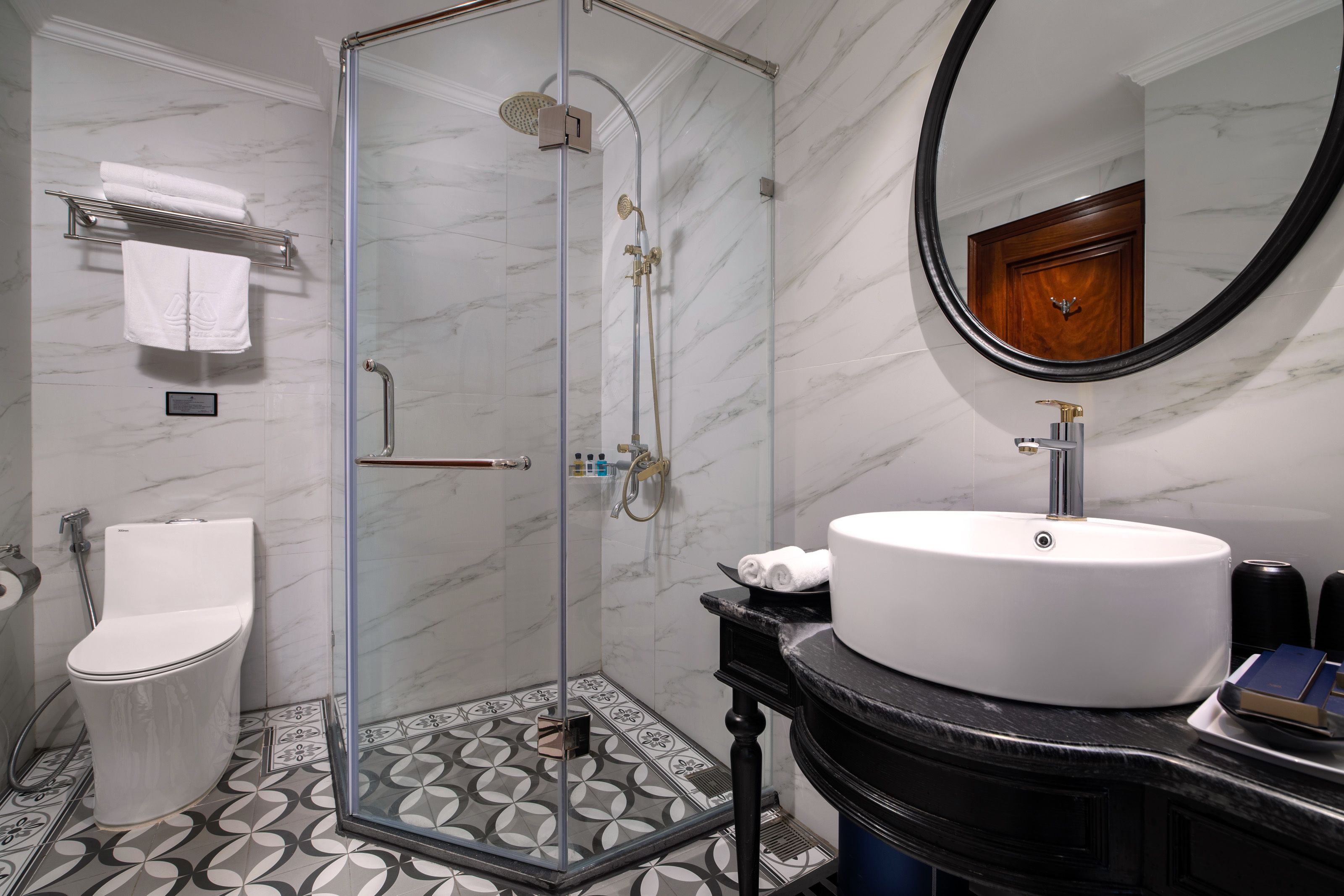 free toiletries, hair dryer, bathrobes, slippers