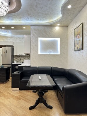 Luxury Apartment, Multiple Beds, Non Smoking, City View | Living area - Guest House Yerevan (Yerevan)