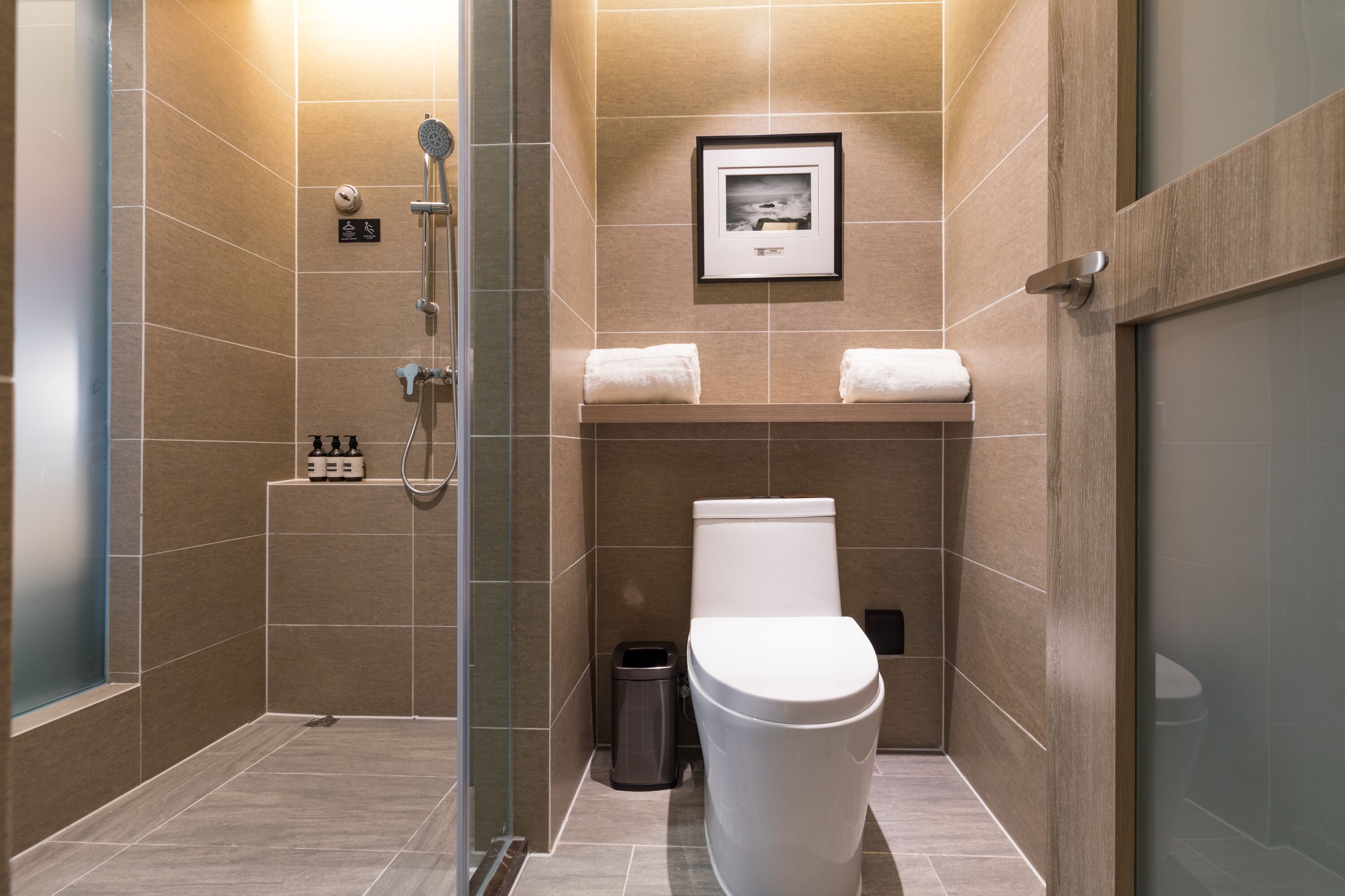 superior room | bathroom | shower, hair dryer, dressing gowns