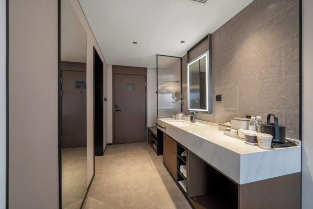 Bathroom | Shower, hair dryer, bathrobes