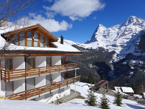 Exterior - Cosy apartment for 10 people with WIFI, TV and balcony (Mürren)