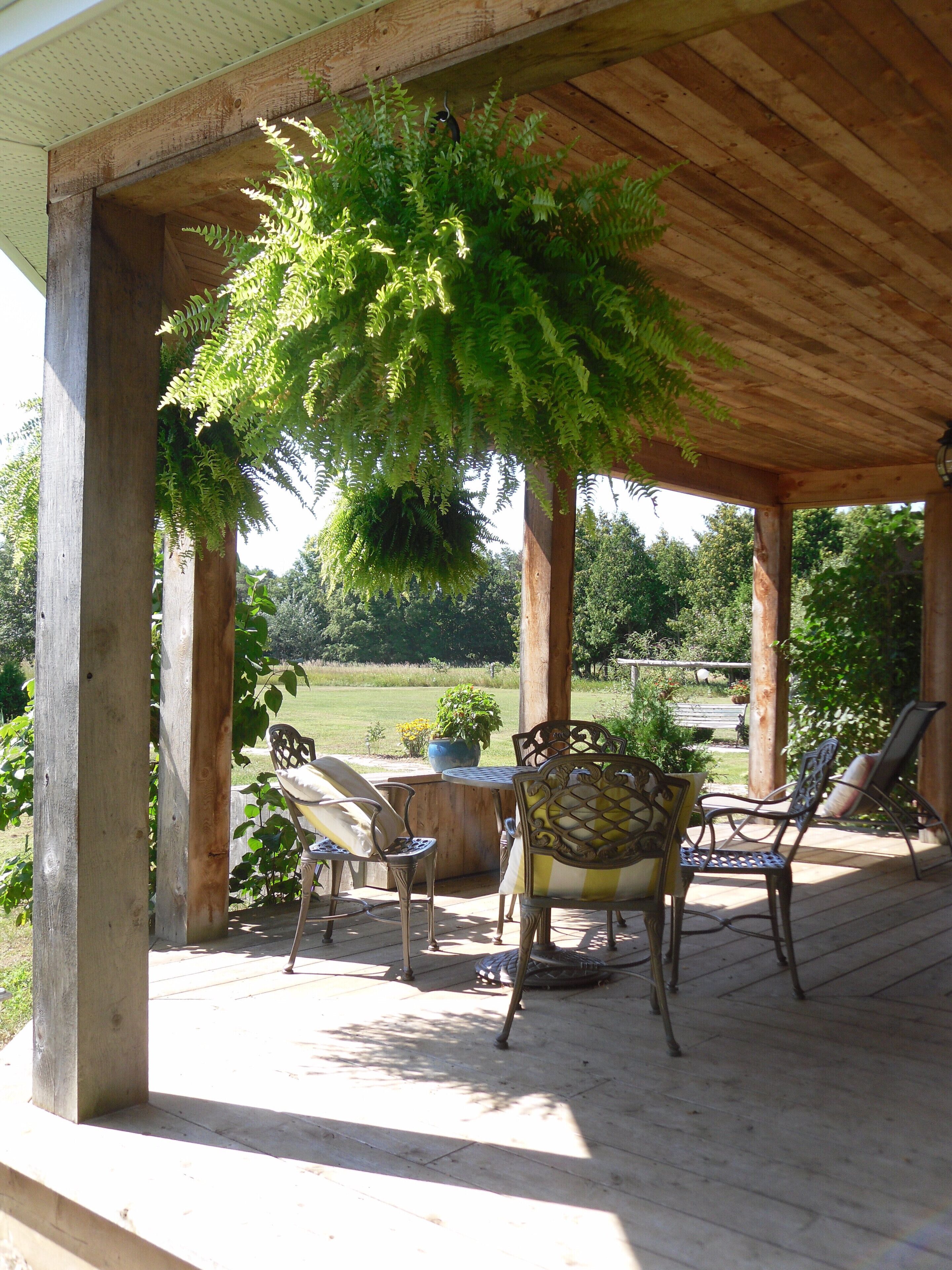 Back Corner Porch overlooking fields