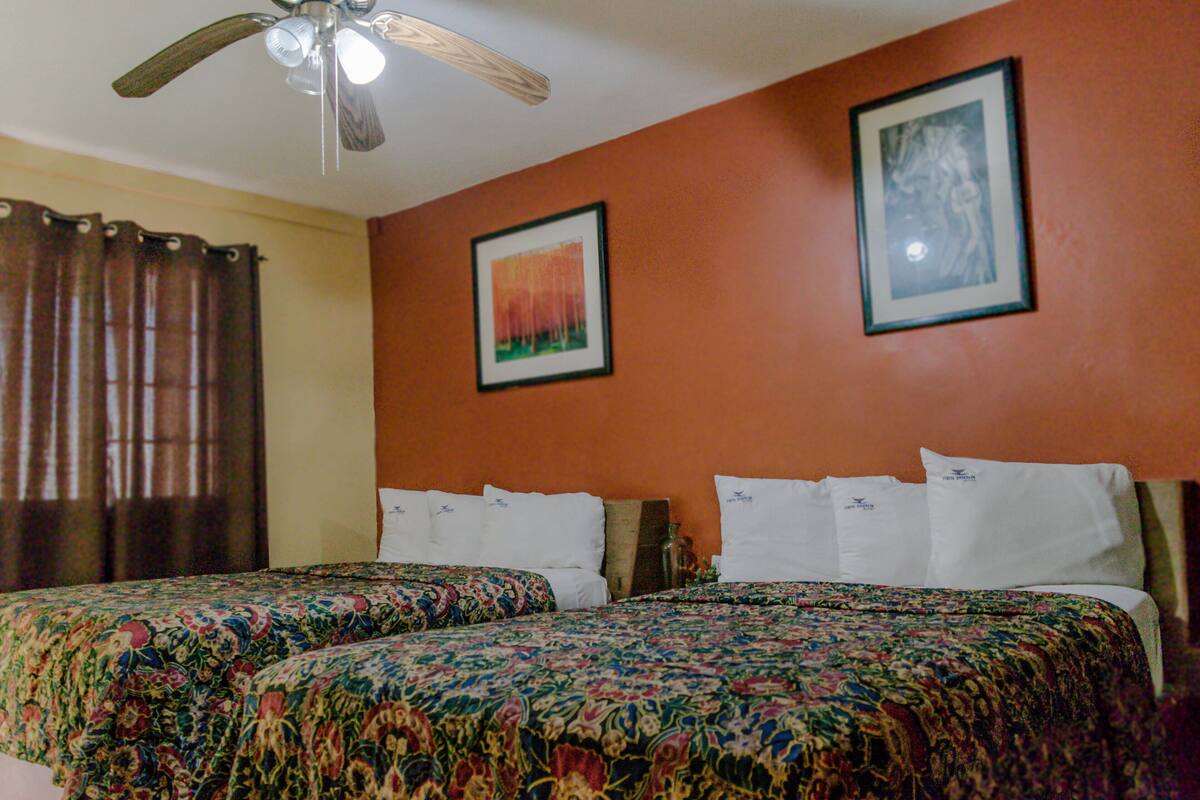 Standard Double Room, 2 Double Beds | Blackout drapes, iron/ironing board (on request), WiFi (free)