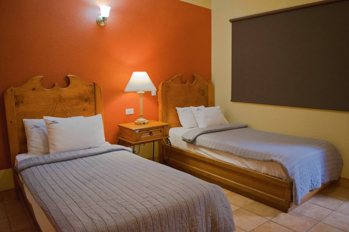 Standard Double Room, 2 Twin Beds | Blackout drapes, iron/ironing board (on request), WiFi (free)