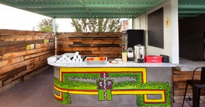 Shared fridge, microwave