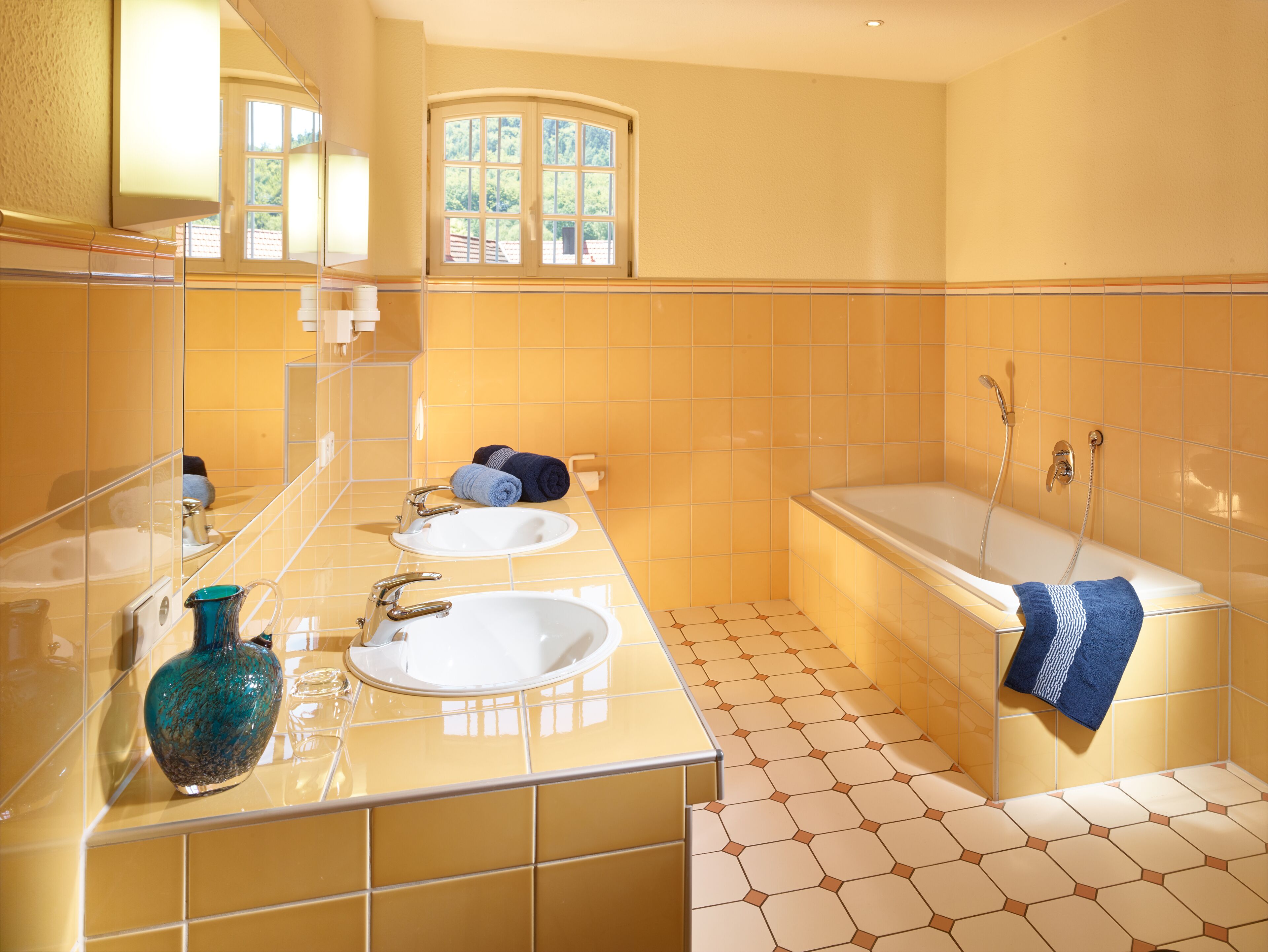 triple room | bathroom | shower, hair dryer, towels
