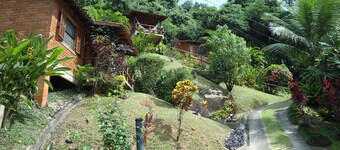 Canto das Águas bungalows, waterfall with natural pool