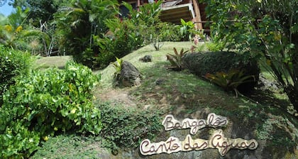 Canto das Águas bungalows, waterfall with natural pool