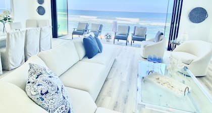 Oceanfront Beach House, Fire Ring in Sand, Panoramic Doors, Walk to Dining