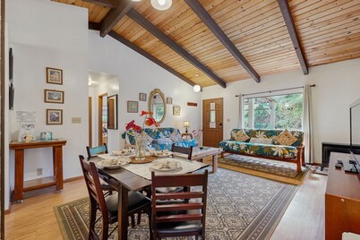 Serene property with nature walk, meditation spot & enclosed gardens