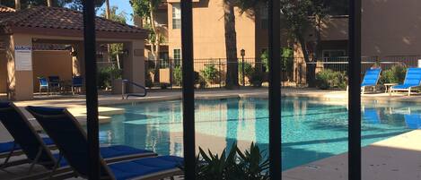Outdoor pool, a heated pool