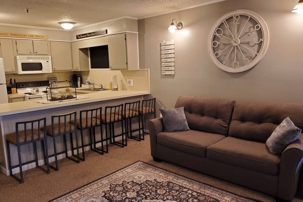 Sofa Bed & Dining Area